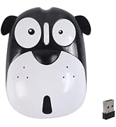 Wireless Mouse Cute Cartoon Animal Dog Shape Cordless Mouse with USB Receiver 2.4GHz Optical Port...