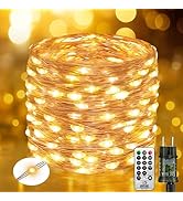 btfarm Fairy Lights Plug in with Remote, 33FT 100 LED Outdoor Twinkle Lights Waterproof with Time...