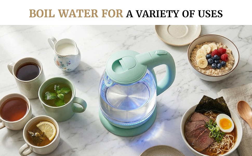 Elite Gourmet 1L Glass Electric Water Kettle