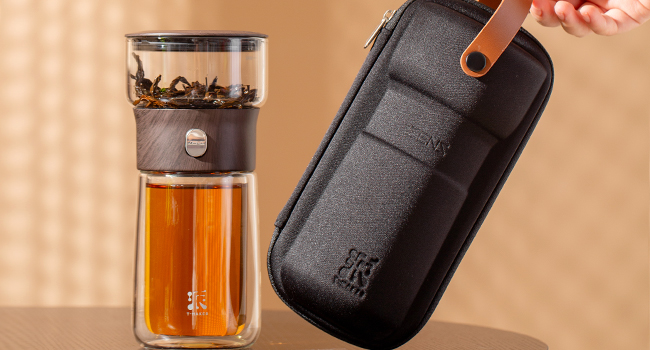 ZENS Modern 3-in-1 Smart Small Glass Tea Infuser Teapot