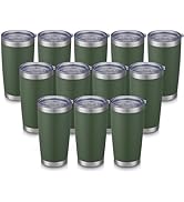 Cool Yoleb 20 oz Tumblers Bulk Stainless Steel Tumbler with Lid Double Wall Vacuum Insulated Coff...