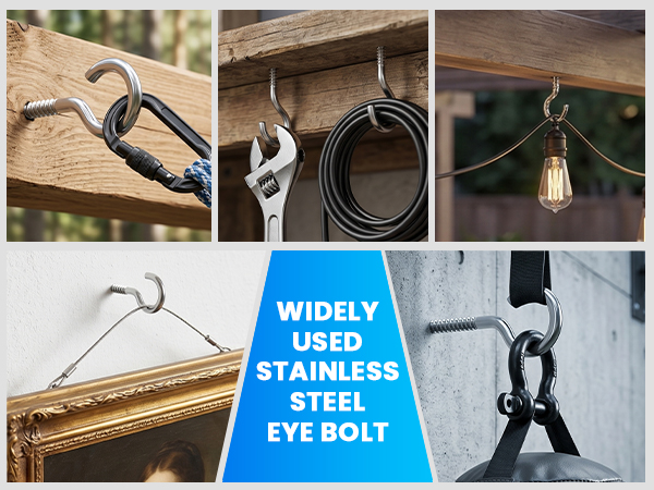 304 Stainless Steel Screw-in Hooks