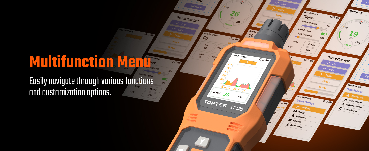 carbon monoxide detectors portable for travel camping battery powered meter alarm low level home