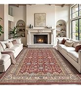 Rugland 8x10 Area Rugs - Stain Resistant Washable Rug, Anti Slip Backing Rugs for Living Room, Vi...