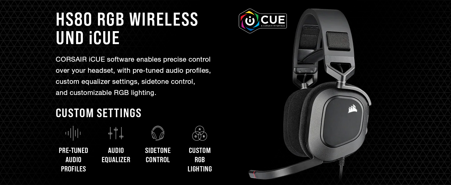 iCUE, RGB headset, gaming headset, USB headset, RGB headset