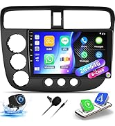 SIXTOP [8-Core 2+64G] Android Car Stereo for Honda Civic 2001-2005 (Manual A/C) with Carplay Andr...