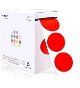 PARLAIM 1 Inch Round Permanent Adhesive Color-Code Dot Stickers,1000 per Roll dots Label Dispense...