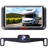 AHD 2K Backup Camera for car with 5? Monitor,Night Vision, DIY Guide Lines, IP69K Waterproof, Fro...