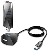 D-Link USB WiFi 6 Adapter AX1800 USB 3.0 Dual Band Long Range MU-MIMO Wireless Internet Network f...