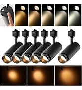 mirrea 5-Color Zoomable H-Type Black Track Lighting Heads, 13.5W LED Track Light Head, 2700K-5000...