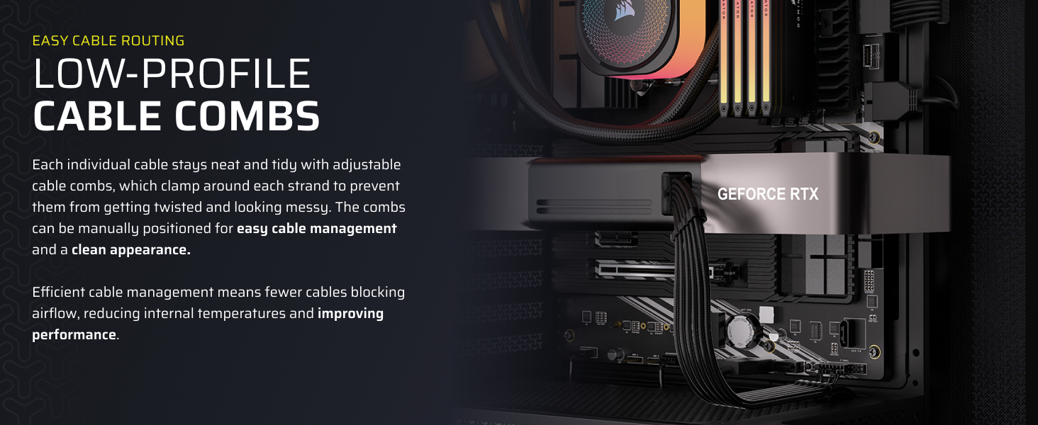 corsair elite premium PSU cables; individual sleeved cables; paracord; modular PC power supply