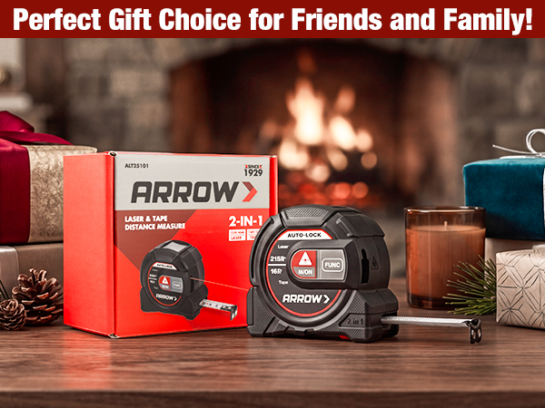 ARROW 2-in-1 Laser Tape Measure 215Ft/65m Laser Distance