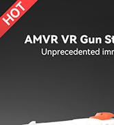 AMVR VR G-un Stock attachment Compatible with Meta/Oculus Quest 3 Accessories, Weighted P-istoI G...