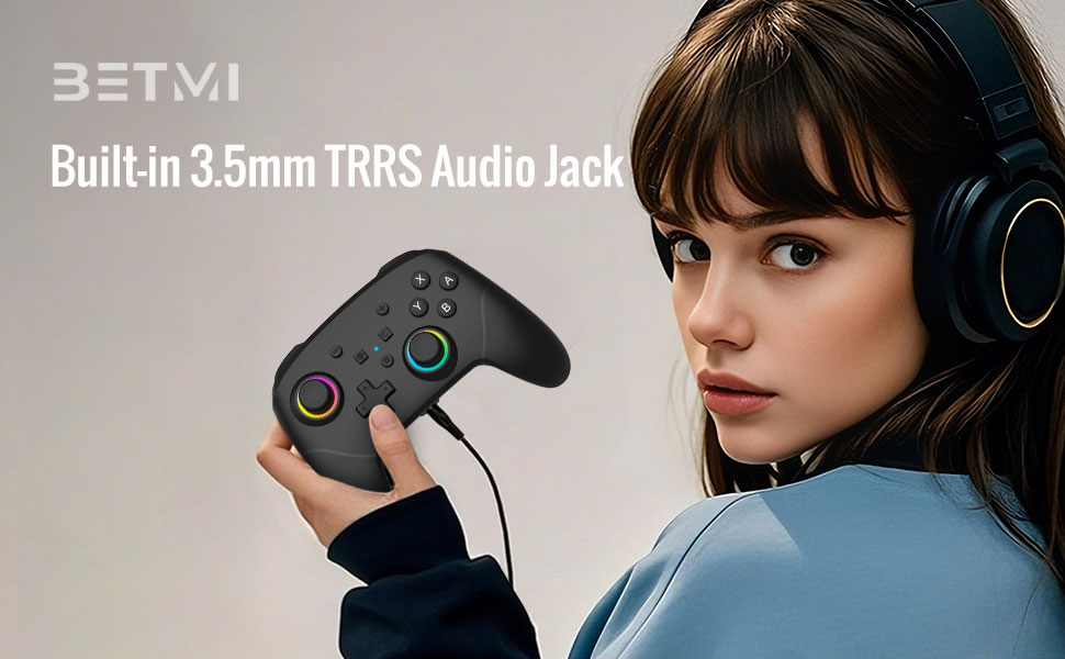 for switch 2 controller built-in 3.5mm trrs stereo audio jack
