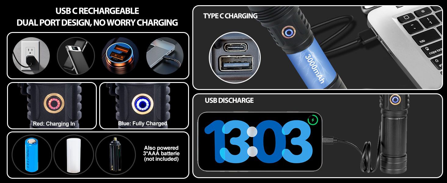 UV Flashlight Rechargeable