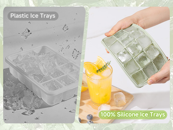 silicone ice cube trays with lid