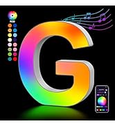 Light Up Letters USB Powered, LED Letter Lights Color Changing Alphabet Sign Gifts for Girls Wome...