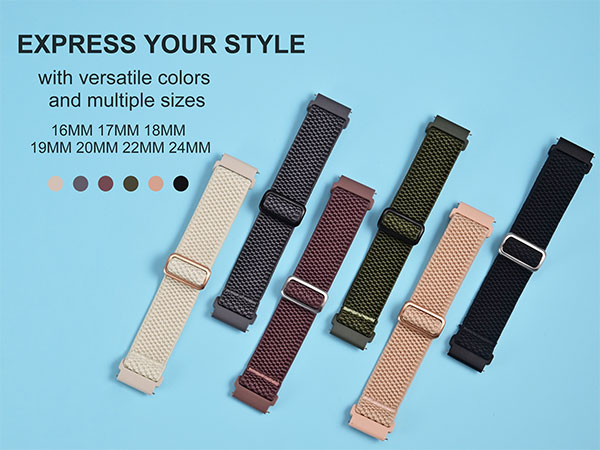 Stretchy Nylon Watch Band Adjustable Elastic Watch Straps