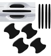 Diamall 8 PCS Car Door Handle Sticker, Self-Adhesive Reflective Auto Paint Scratch Protector, Fle...