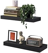 BONTEC Floating Shelves for Wall, Set of 2-16 Inch Sturdy Bathroom Wall Shelves, Easy Install, Mi...