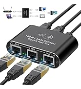 AILVLVNG Ethernet Splitter 1 to 4 1000Mbps Internet Splitter LAN Splitter Either Network Splitter...