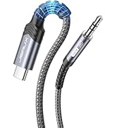 JSAUX USB C to 3.5mm Audio Aux Jack Cable [3.3ft], Type C Adapter to 3.5mm Headphone Stereo Cord ...