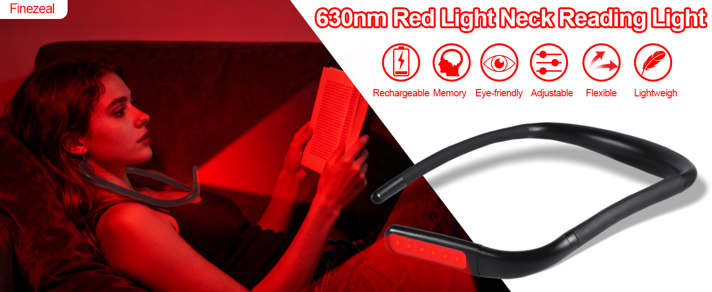 630nm red light neck reading light