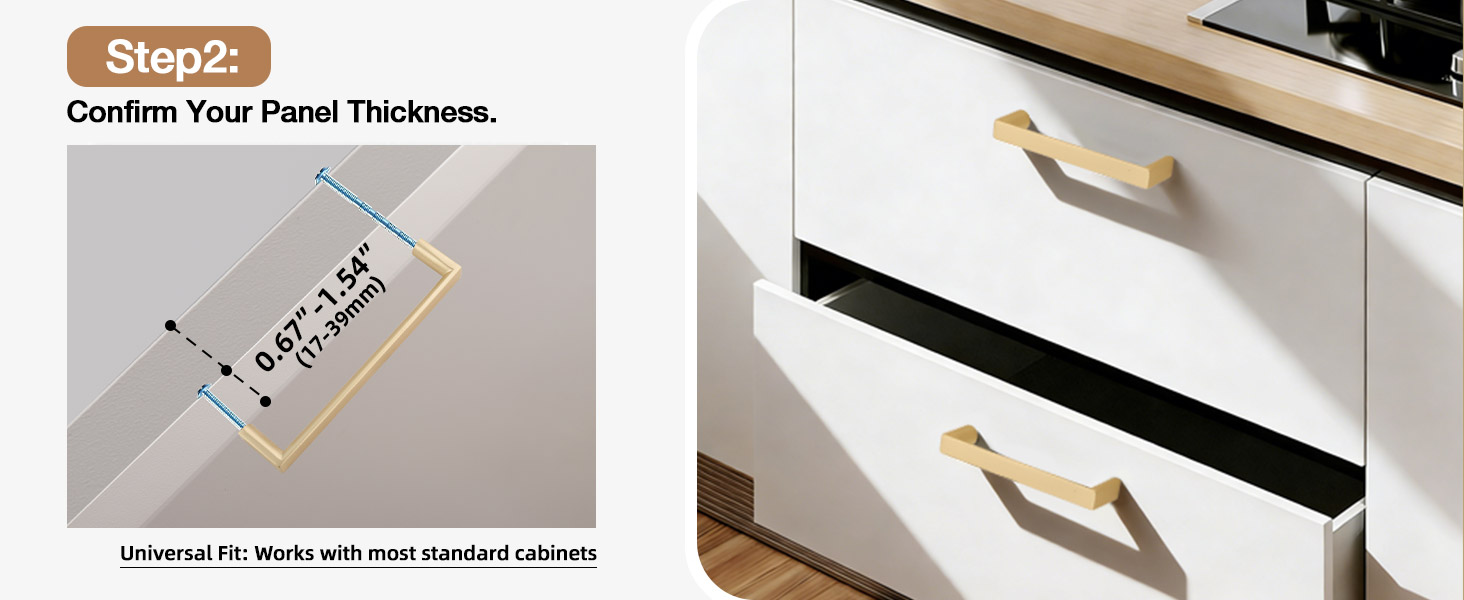Brushed Gold Cabinet Pulls