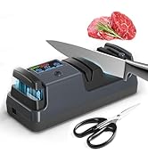 5-in-1 Electric Knife Sharpener for Kitchen Knives, with 100% Diamond Abrasives, 3 Adjustable Spe...