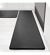 Artnice Kitchen Mats Anti Fatigue 2 Pieces 0.4 Inch,Stylish Black Kitchen Mats for Floor,Memory F...