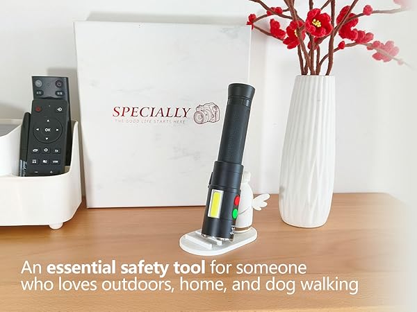 MML-2002 self defense flashlight rechargeable alarms USB C COB light