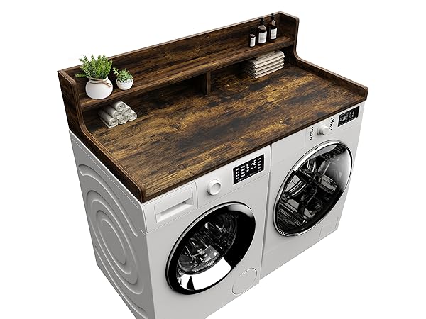washer dryer countertop with shelf washer dryer topper laundry topper for washer and dryer