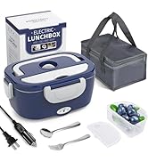 Herrfilk Electric Lunch Box Food Heater, 3 in 1 Ultra Quick Heated Lunch Boxes for Adults, 12V/24...