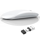 Uiosmuph G11 Wireless Mouse, USB C Rechargeable Computer Mouse, Slim Silent Mice 2.4GHz Optical w...