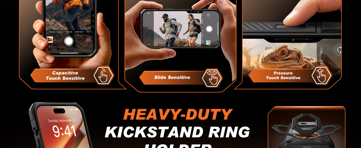 Built-in camera control buttons