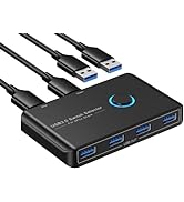 USB Switch, USB 3.0 Switch Selector for 2 Computers Sharing 4 USB Devices Peripheral Switcher Box...