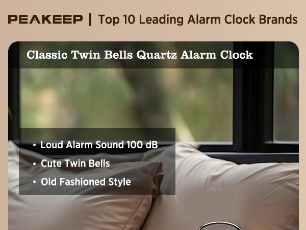 Peakeep Loud Analog Alarm Clock 