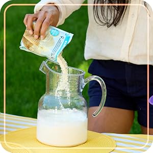 pouring ice cream mix