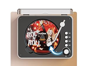 Step 4: Push the lever to the left to listen to the music.