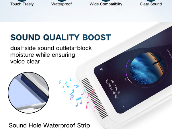 shower cell phone holder waterproof