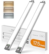 GOODEA 17.5Inch Under Cabinet Lighting, 4500mAh Rechargeable Battery Motion Sensor Light Indoor, ...