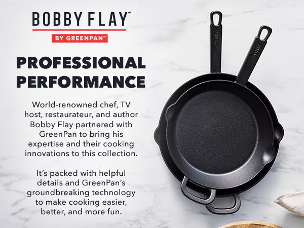GreenPan, Ceramic Nonstick, PFAS-Free, Non-Toxic, Cookware, Frypans, Bobby Flay