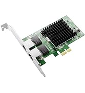BZIZU High-Speed Dual-Port Gigabit NIC | Intel 82575/82576 Chip | 1Gbps PCIe Ethernet Adapter wit...