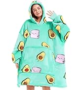 Wearable Blanket Blanket Hoodie Gifts for Adults Mom Women Men Oversized Fluffy Hoodie Cozy Hideo...