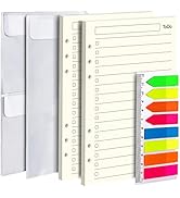To Do List A5 Refill Paper, A5 Loose Leaf Notebook Paper, A5 Daily Planner Binder Insert Paper, L...