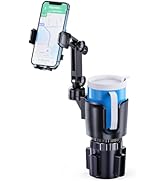 Easkkty Phone Cup Holder for Car with Long Retractable Arm, 2 in 1 Universal Cup Holder Expander ...