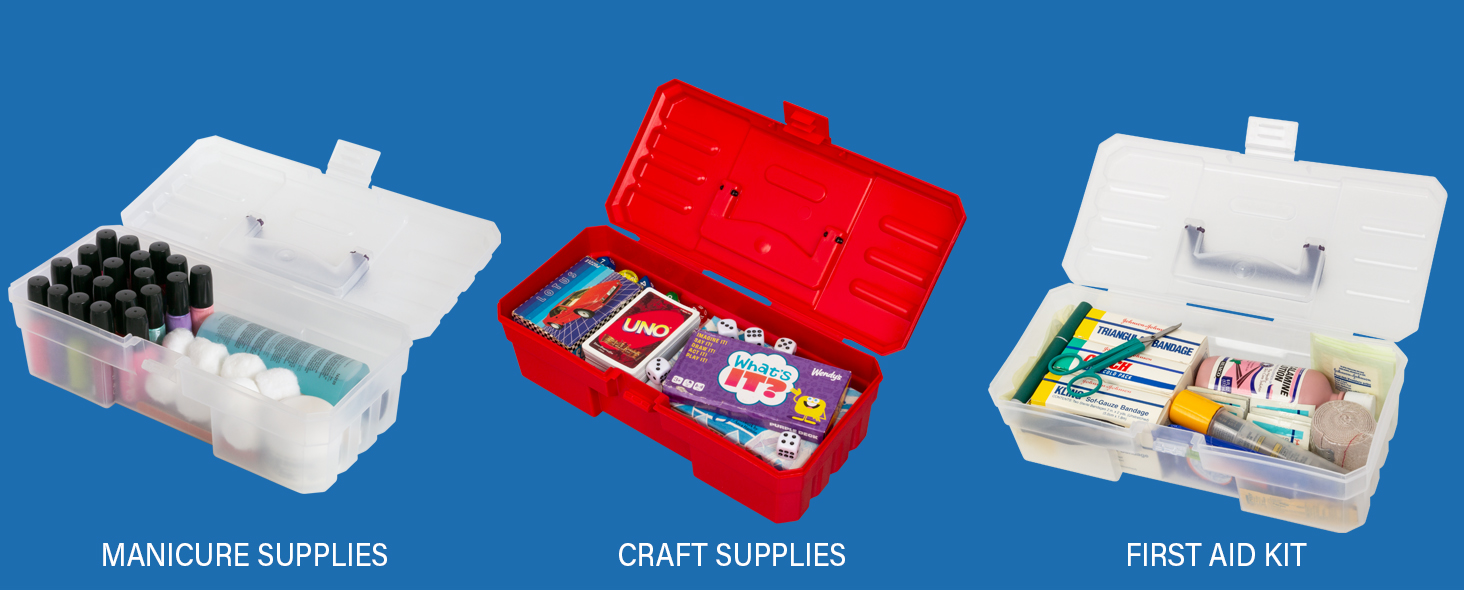 Akro-Mils ProBox 12 inch Portable Plastic Tool Box