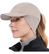GADIEMKENSD Women's Winter Reflective Fleece Ponytail Hat with Drop Down Ear Warmer