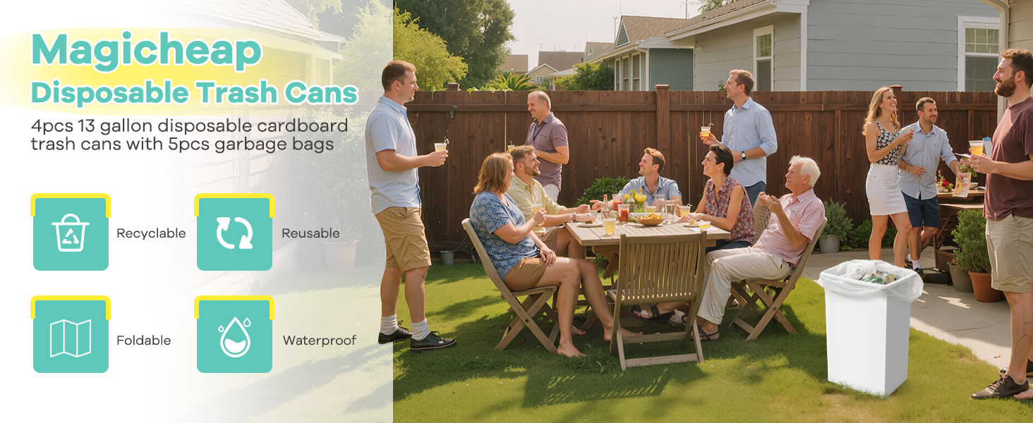 disposable trash cans for parties