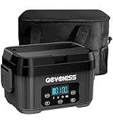 Geveniss Cordless Electric Lunch Box for Adults – Battery-Powered Heated Lunch Box Food Warmer wi...